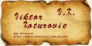 Viktor Koturović vizit kartica